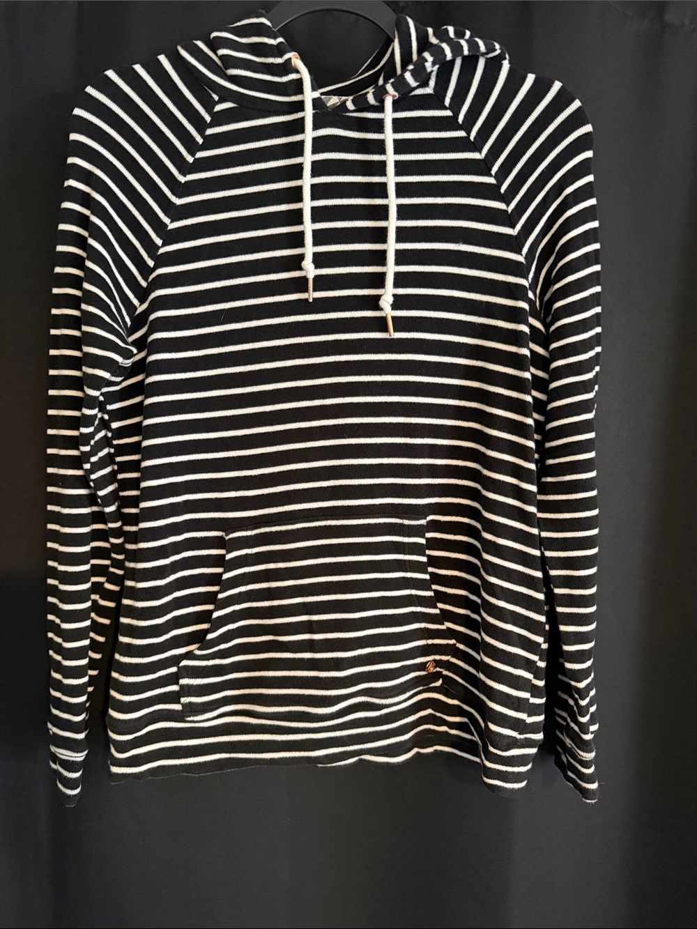 Volcom Black and White Striped Hoodie